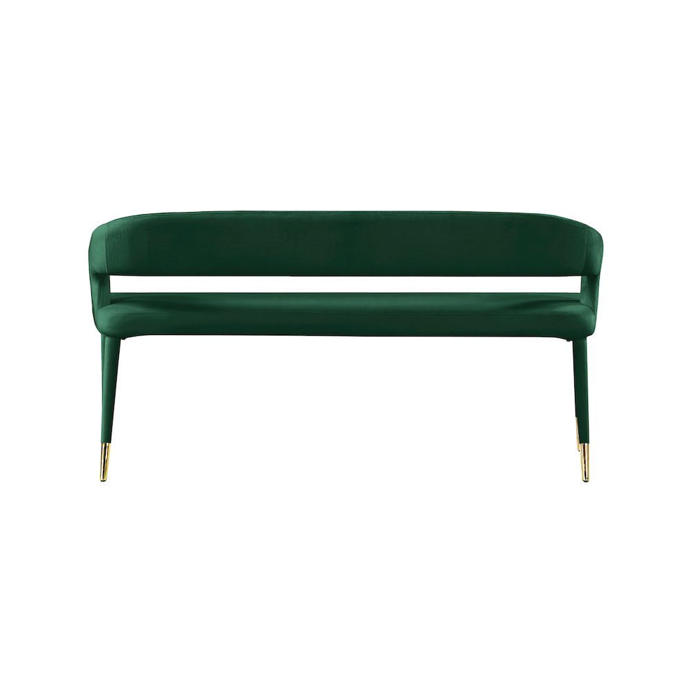 Destiny Green Velvet Bench