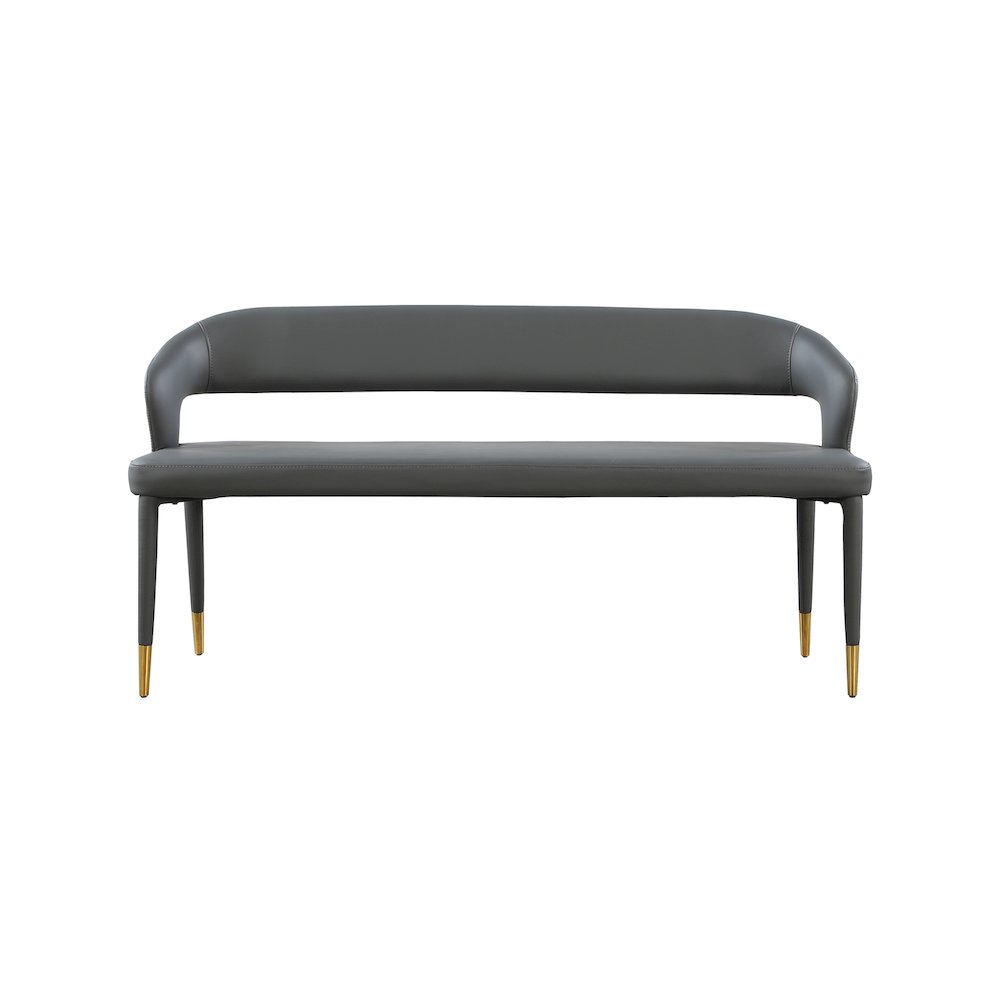 Destiny Grey Vegan Leather Bench