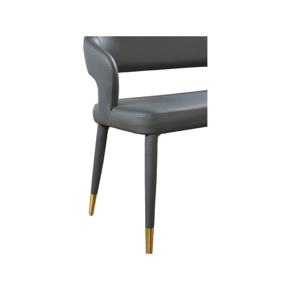 Destiny Grey Vegan Leather Bench