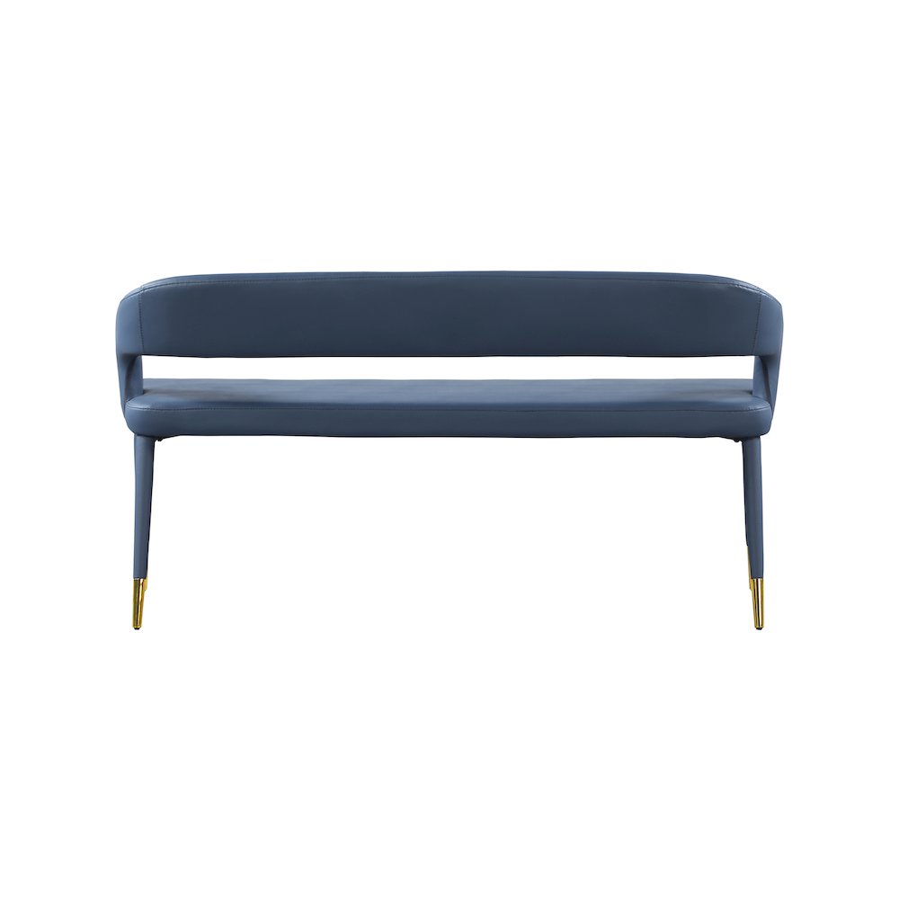 Destiny Navy Vegan Leather Bench