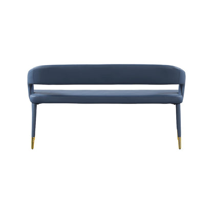 Destiny Navy Vegan Leather Bench