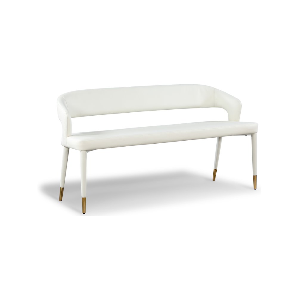 Destiny White Vegan Leather Bench