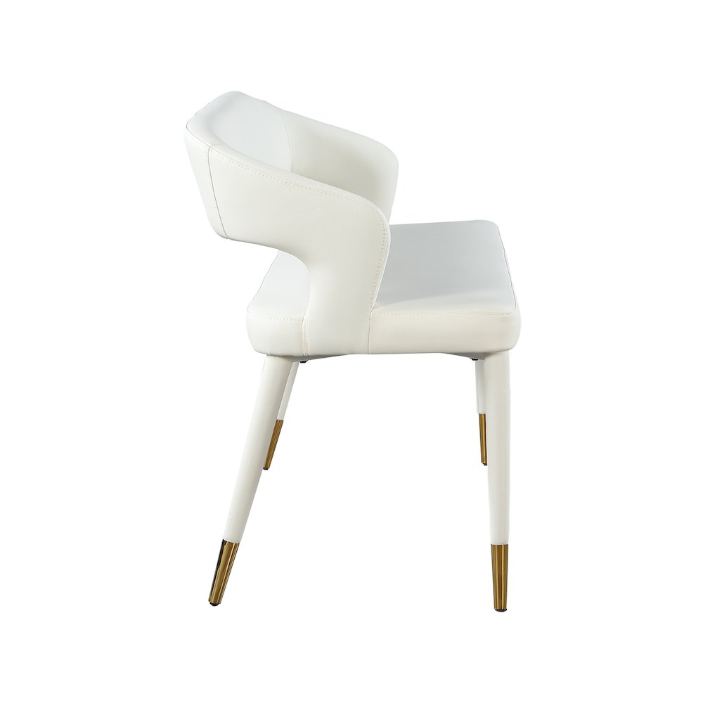 Destiny White Vegan Leather Bench