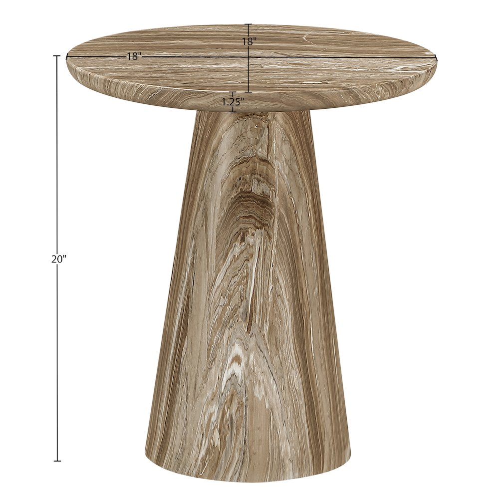 Cassino Beige Concrete Indoor/Outdoor End Table