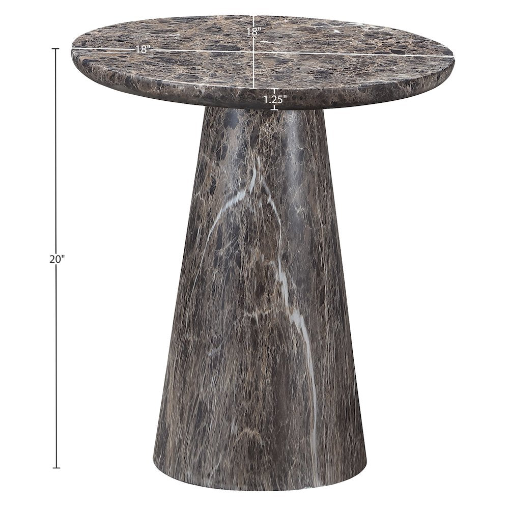 Cassino Brown Concrete Indoor/Outdoor End Table