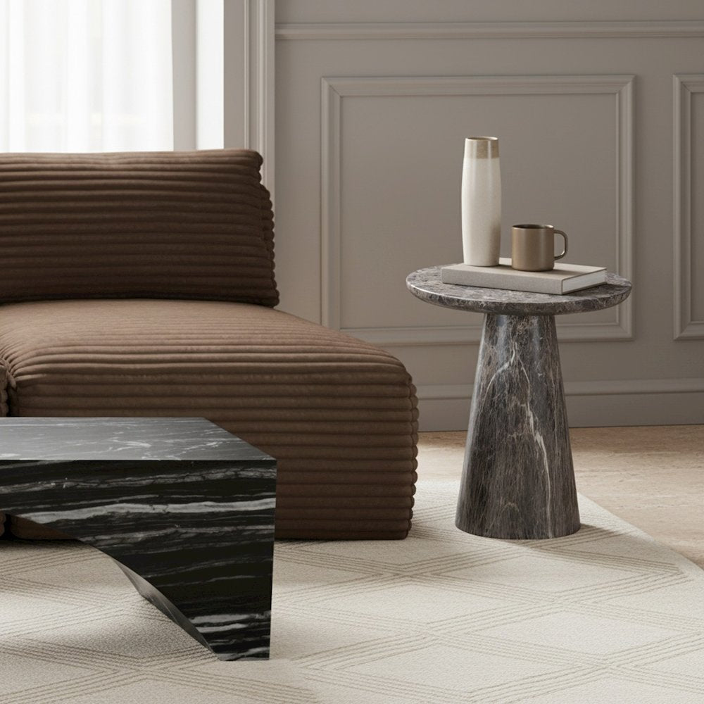 Cassino Brown Concrete Indoor/Outdoor End Table