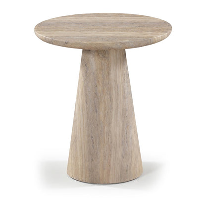 Cassino Travertine Concrete Indoor/Outdoor End Table
