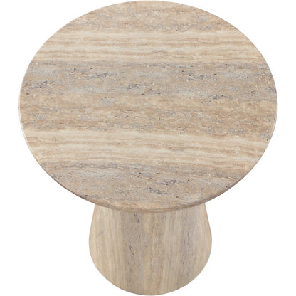 Cassino Travertine Concrete Indoor/Outdoor End Table