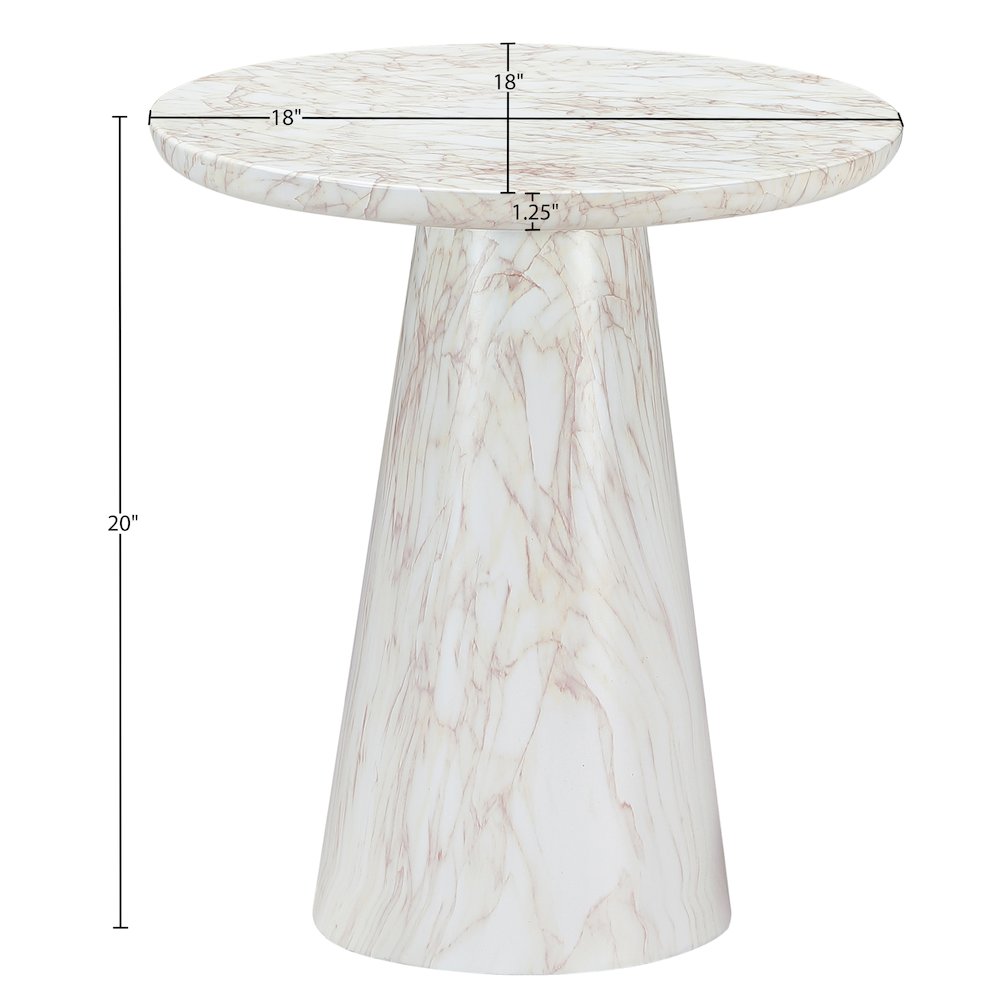 Cassino White Concrete Indoor/Outdoor End Table