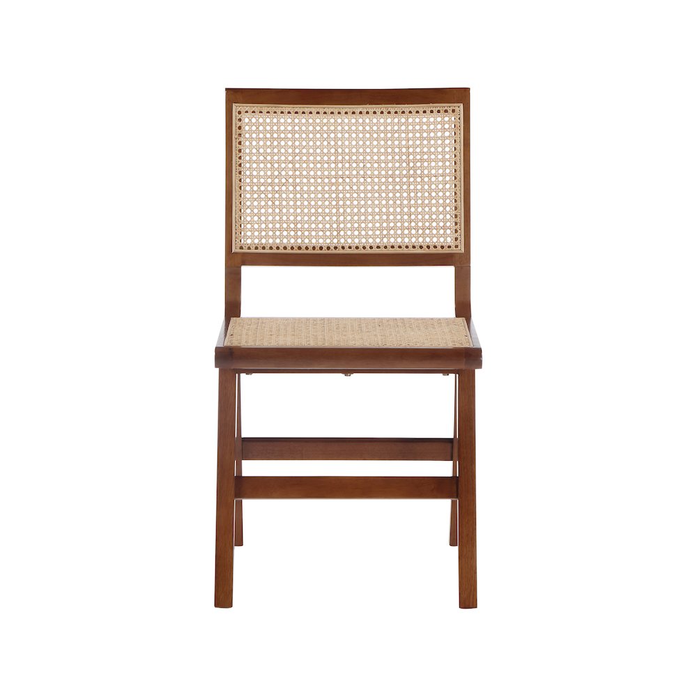 Preston Walnut Wood Dining Side Chair, Set of 2