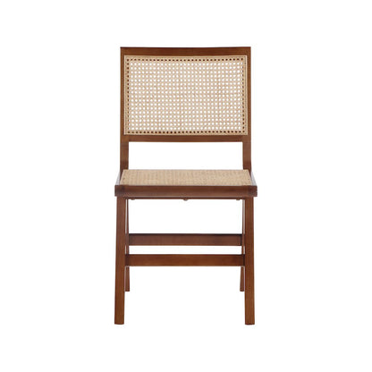 Preston Walnut Wood Dining Side Chair, Set of 2