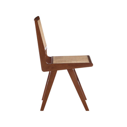 Preston Walnut Wood Dining Side Chair, Set of 2