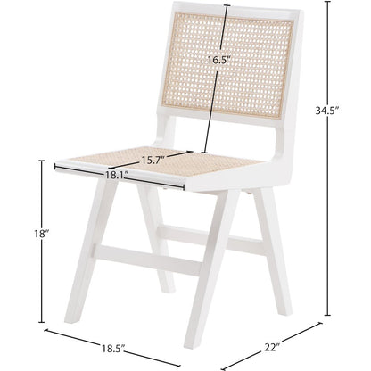 Preston White Wood Dining Side Chair, Set of 2