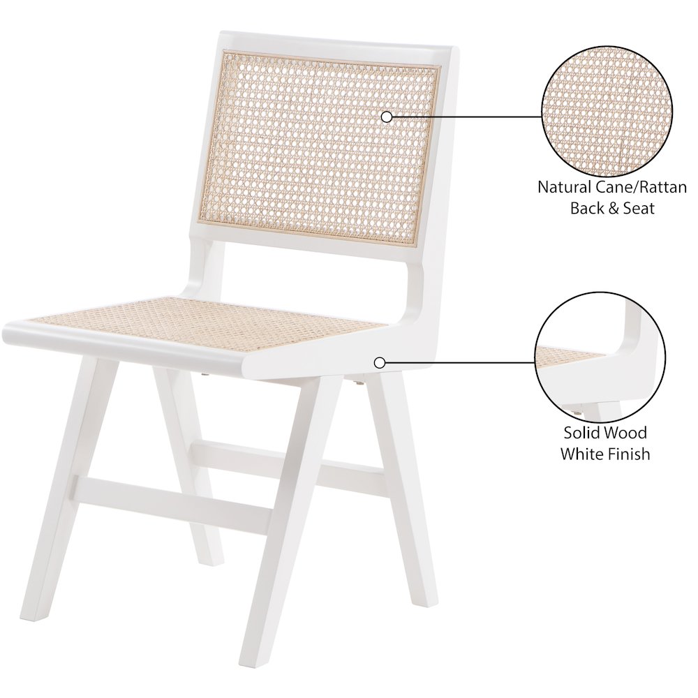 Preston White Wood Dining Side Chair, Set of 2