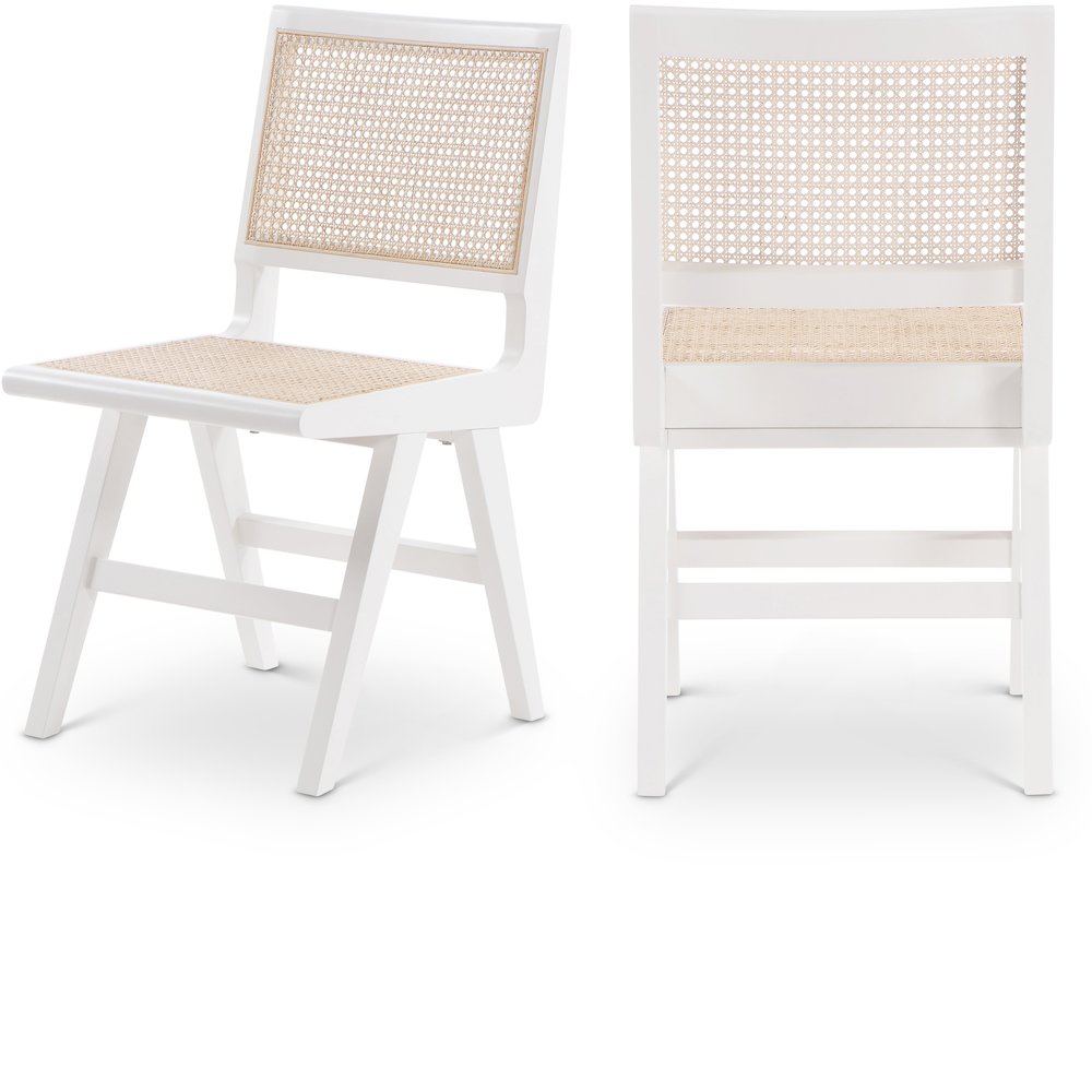 Preston White Wood Dining Side Chair, Set of 2