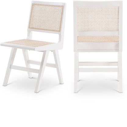 Preston White Wood Dining Side Chair, Set of 2