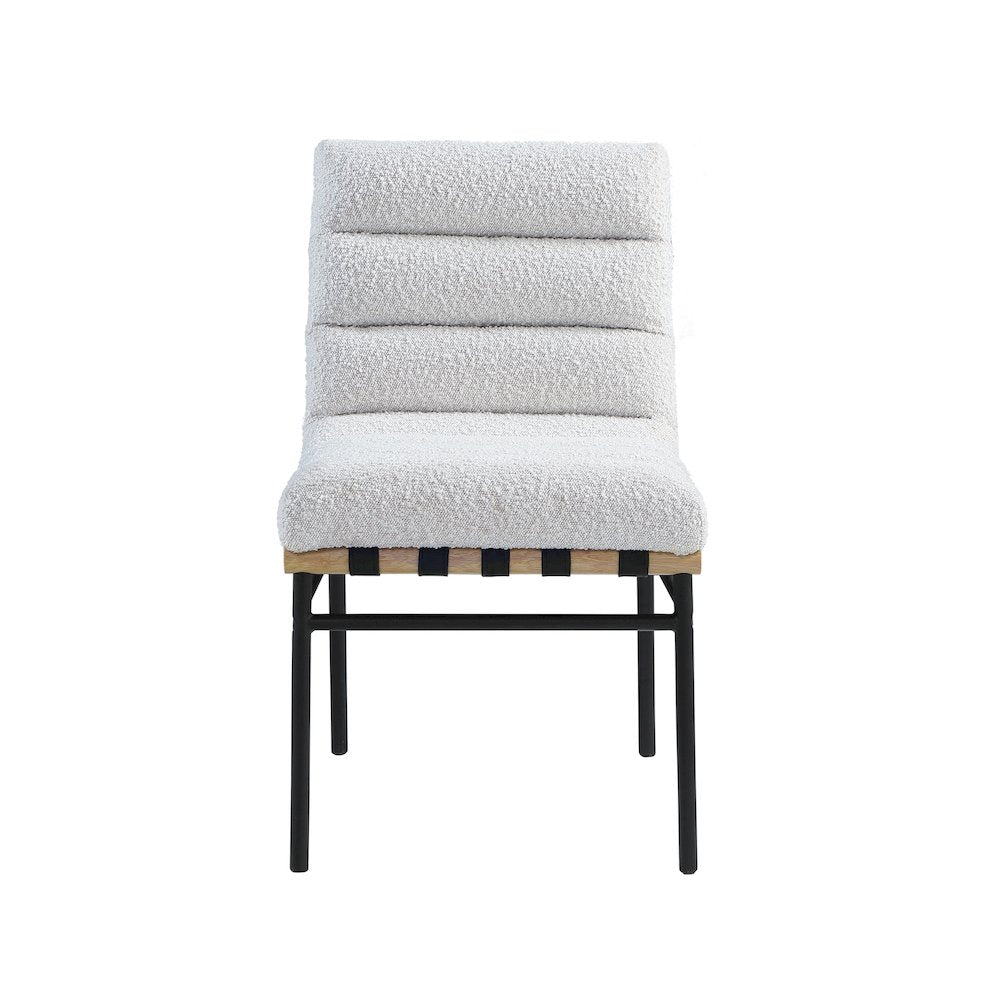 Burke Cream Boucle Fabric Dining Chair, Set of 2