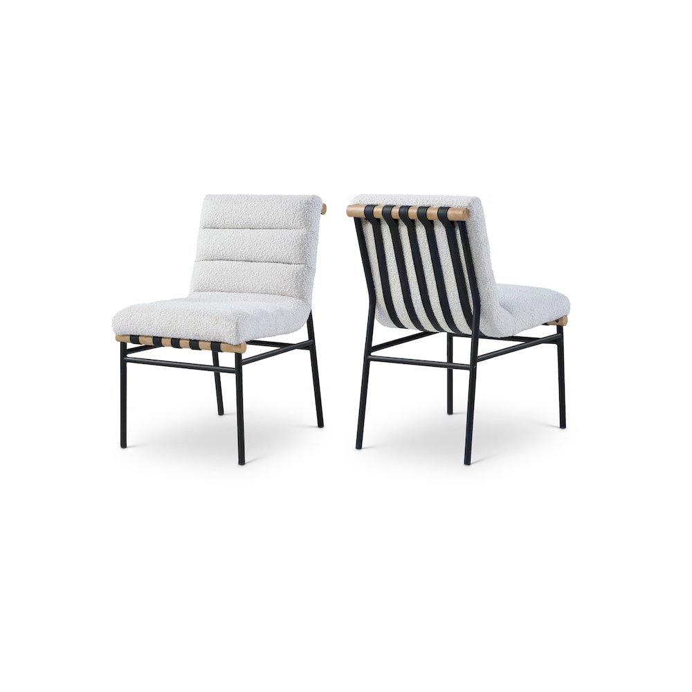 Burke Cream Boucle Fabric Dining Chair, Set of 2