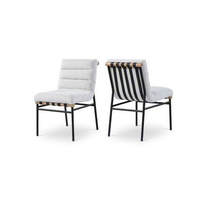 Burke Cream Boucle Fabric Dining Chair, Set of 2
