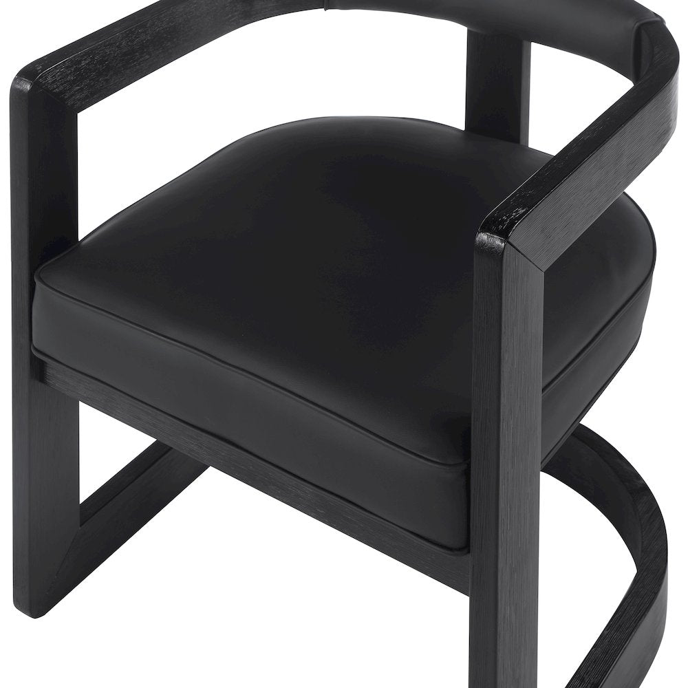 Manchester Black Vegan Leather Dining Chair