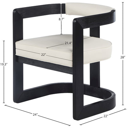 Manchester Cream Vegan Leather Dining Chair