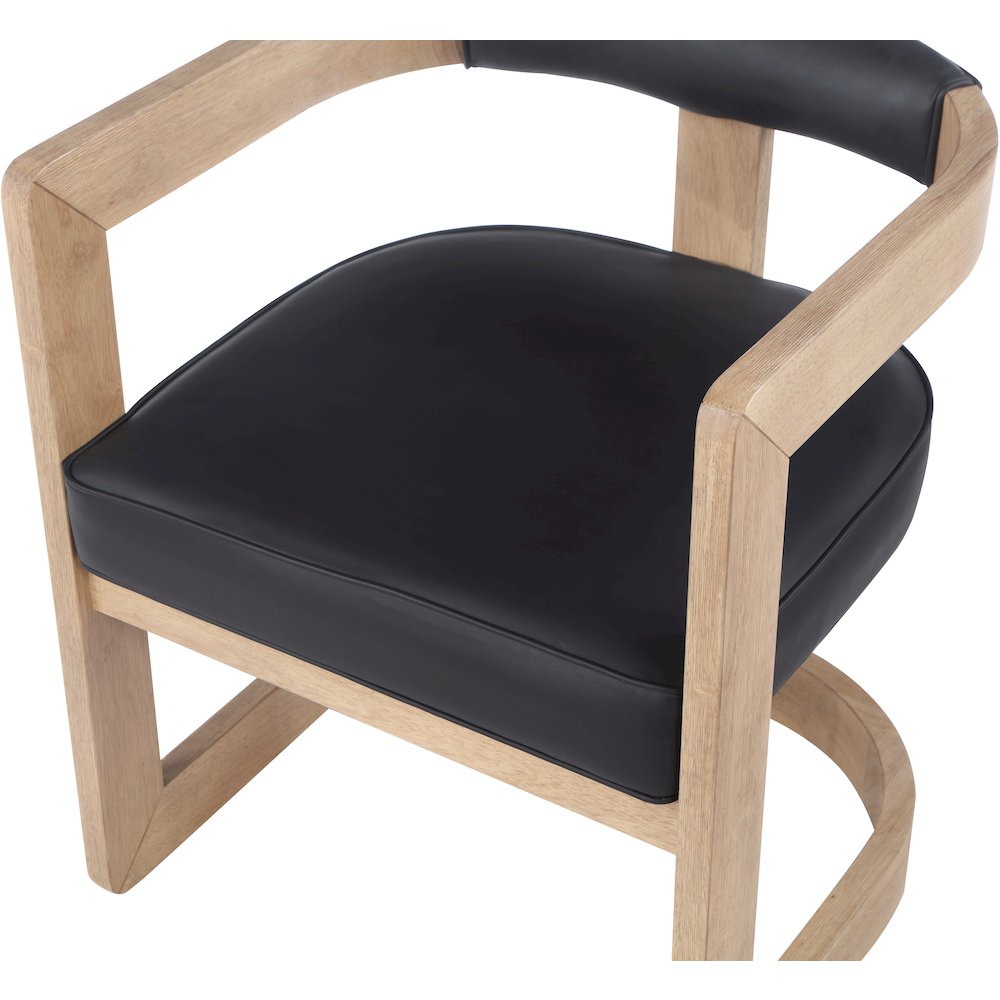 Manchester Black Vegan Leather Dining Chair
