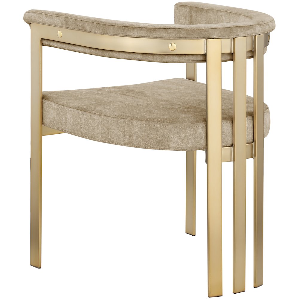 Marcello Beige Velvet Dining Chair, Set of 2