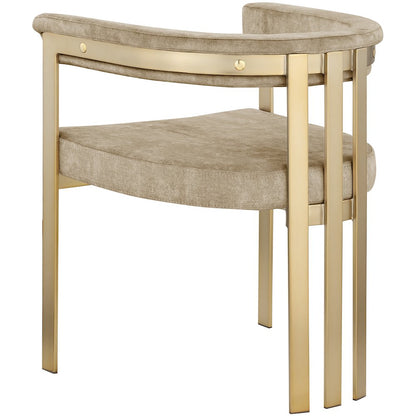 Marcello Beige Velvet Dining Chair, Set of 2