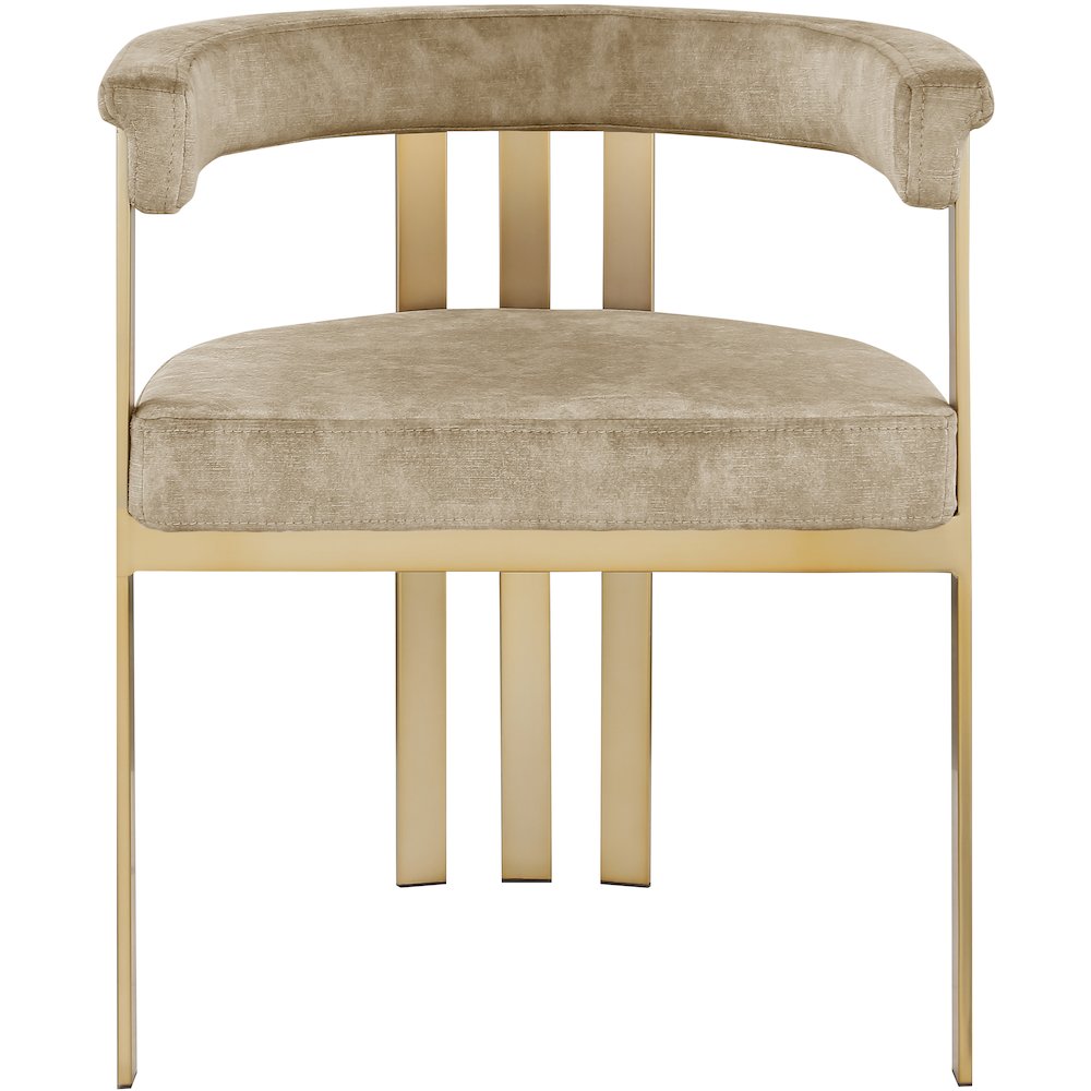Marcello Beige Velvet Dining Chair, Set of 2