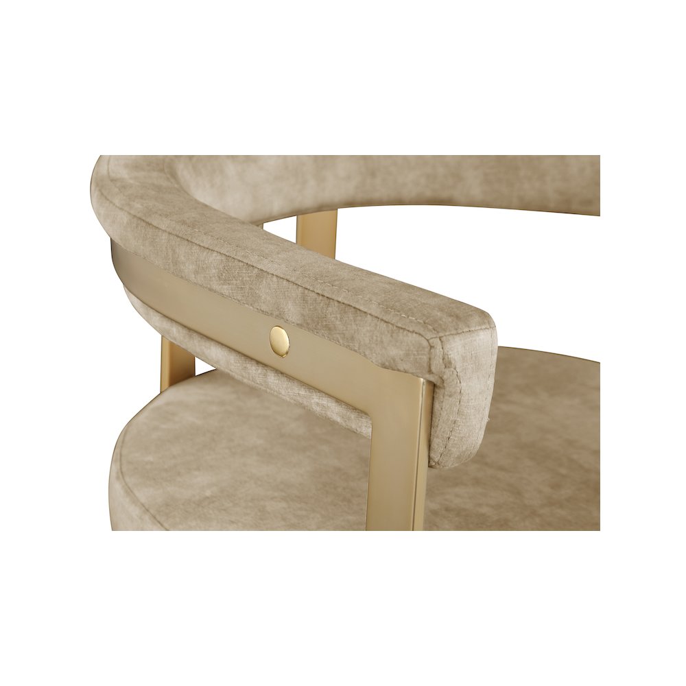 Marcello Beige Velvet Dining Chair, Set of 2