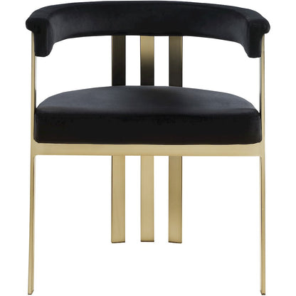 Marcello Black Velvet Dining Chair, Set of 2