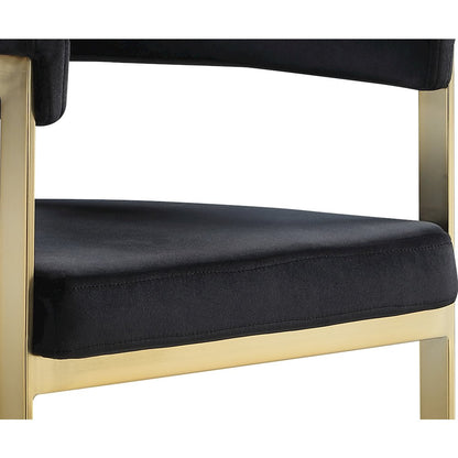 Marcello Black Velvet Dining Chair, Set of 2