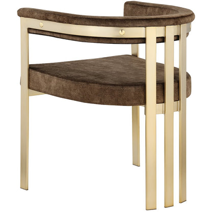 Marcello Brown Velvet Dining Chair, Set of 2