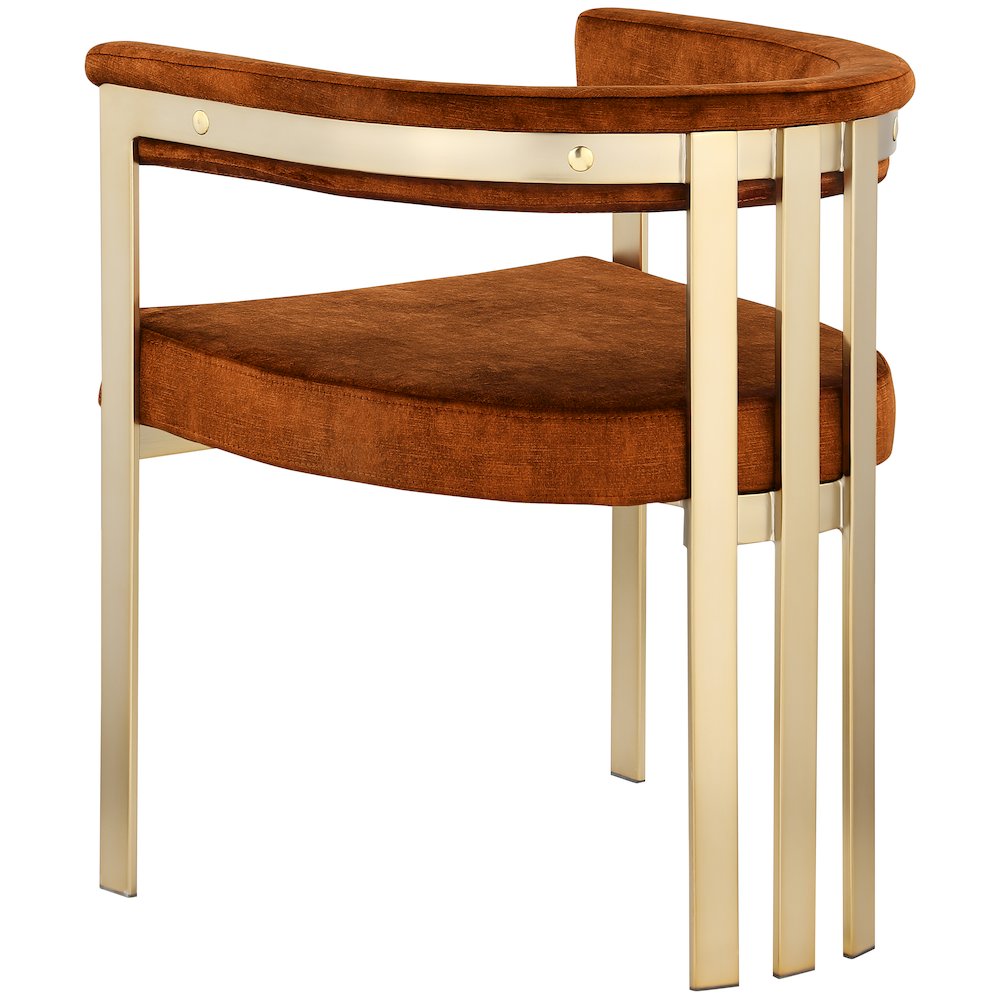 Marcello Cognac Velvet Dining Chair, Set of 2