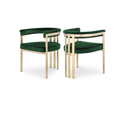 Marcello Green Velvet Dining Chair, Set of 2