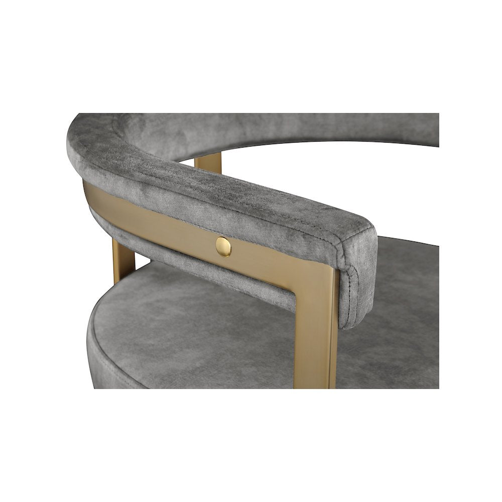 Marcello Grey Velvet Dining Chair, Set of 2