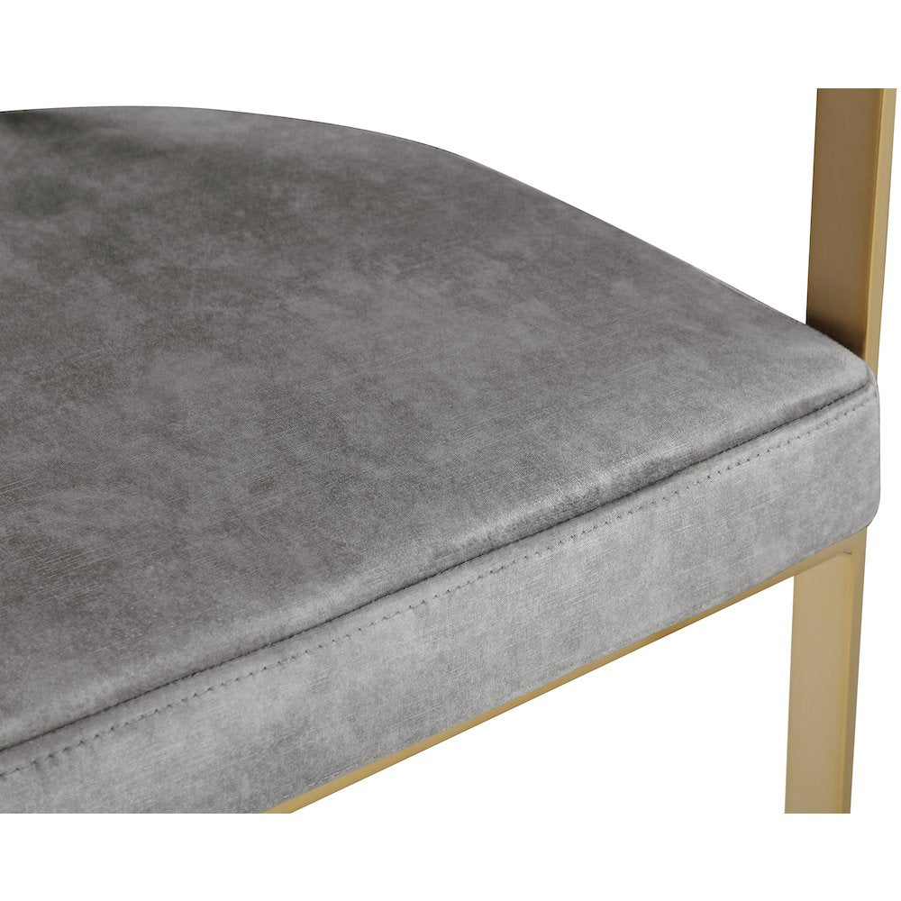 Marcello Grey Velvet Dining Chair, Set of 2