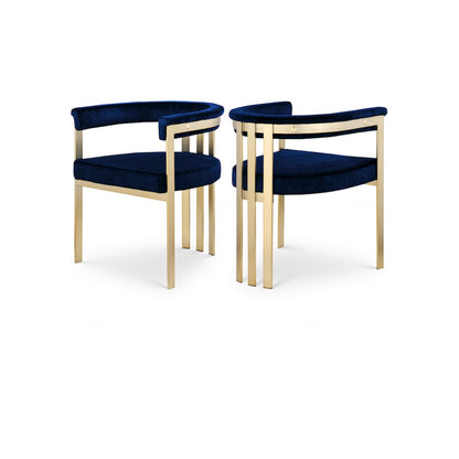 Marcello Navy Velvet Dining Chair, Set of 2