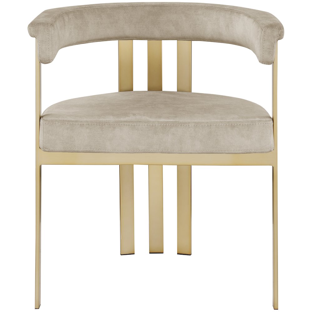 Marcello Stone Colored Velvet Dining Chair, Set of 2