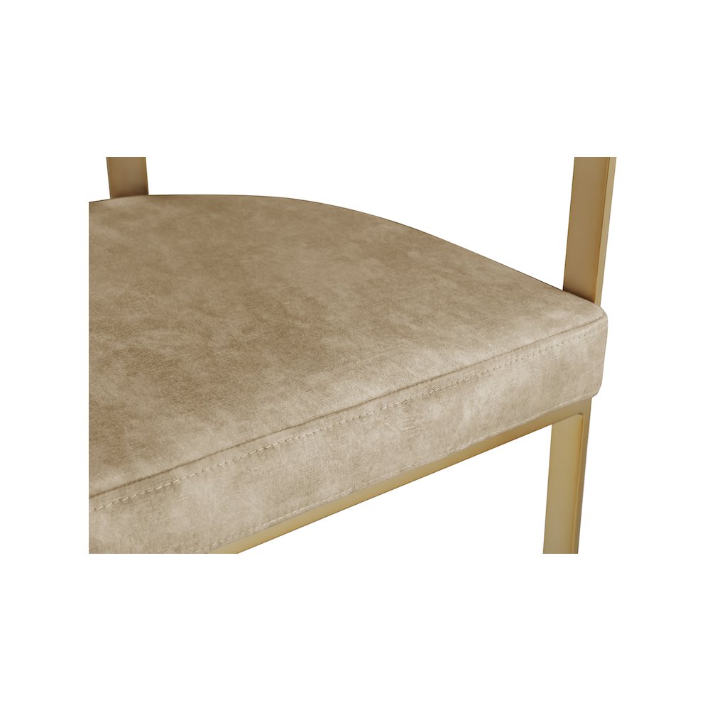 Marcello Beige Velvet Counter Stool, Set of 2