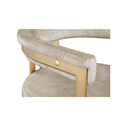 Marcello Stone Colored Velvet Counter Stool, Set of 2