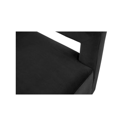 Armani Black Velvet Accent Chair