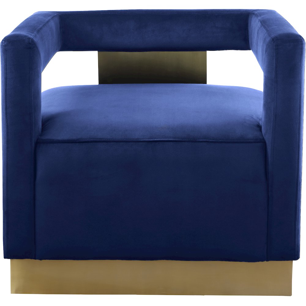 Armani Navy Velvet Accent Chair