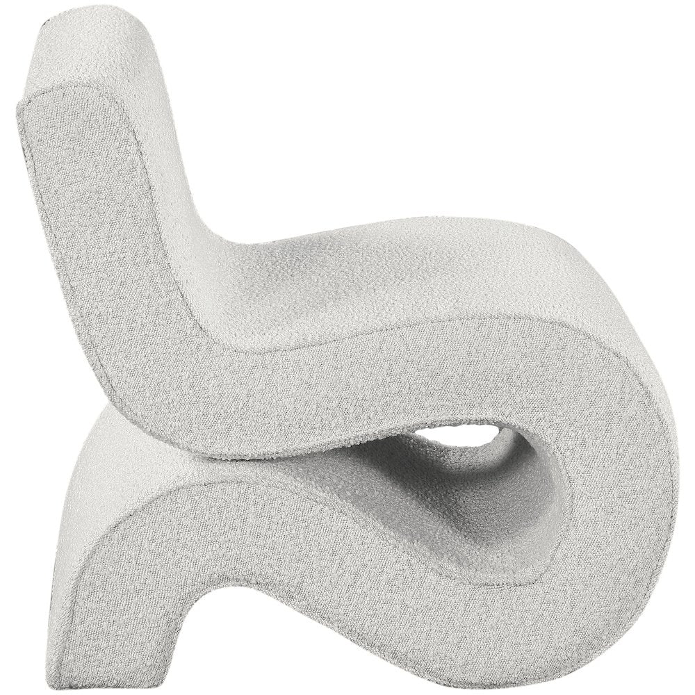 Desiree Cream Boucle Fabric Accent Chair