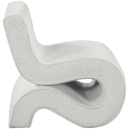Desiree Cream Boucle Fabric Accent Chair