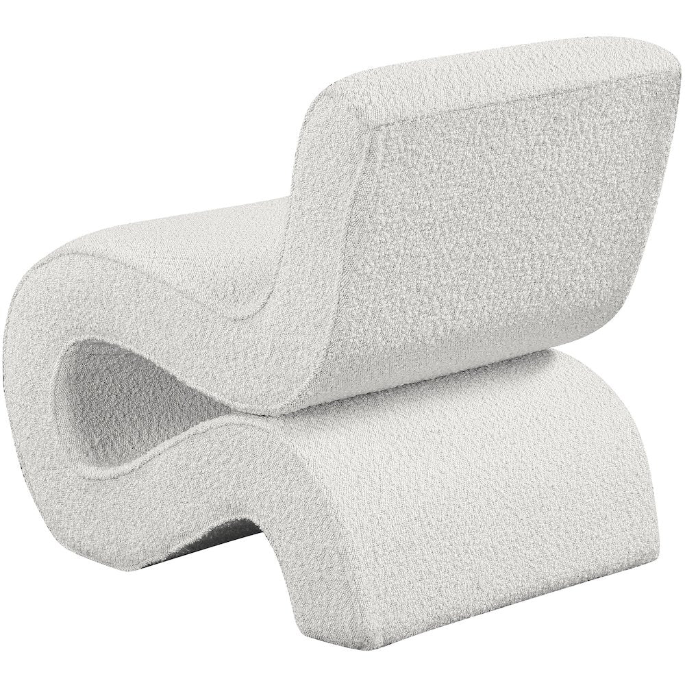 Desiree Cream Boucle Fabric Accent Chair