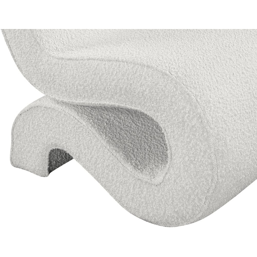 Desiree Cream Boucle Fabric Accent Chair