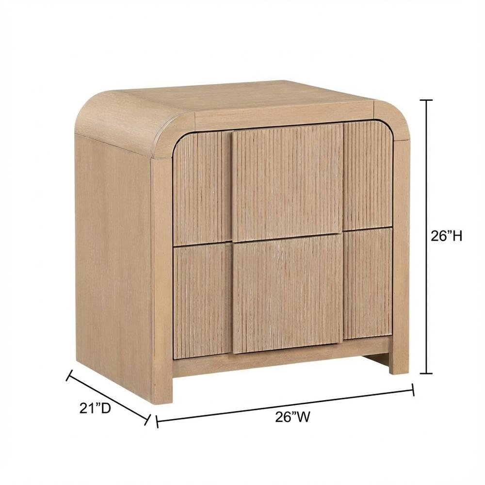 Art Deco Bedroom Nightstand with Interior Drawer Storage