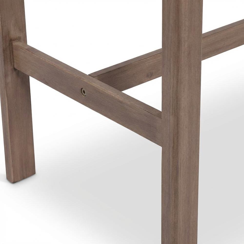 Acacia Wood Outdoor Rectangle Bar Table For Patio Entertaining