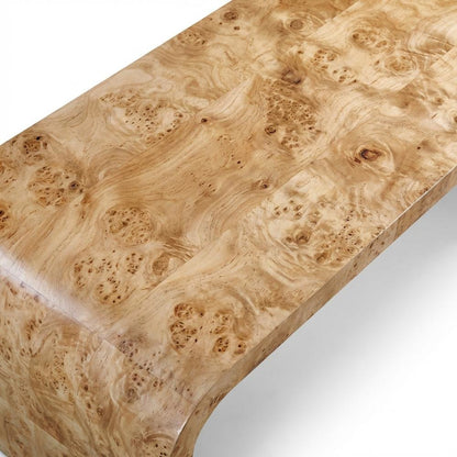 Natural Ash Coffee Table with Art Deco Style and Natural Finish